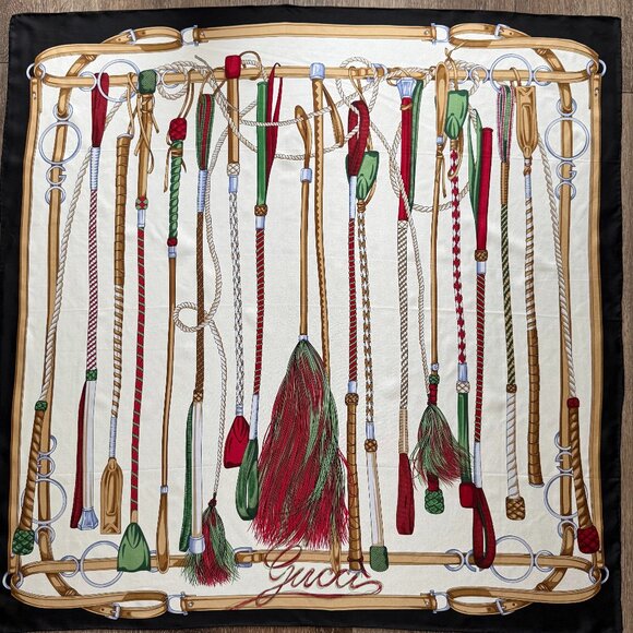 New Gucci Equestrian Silk Scarf - Picture 7 of 16